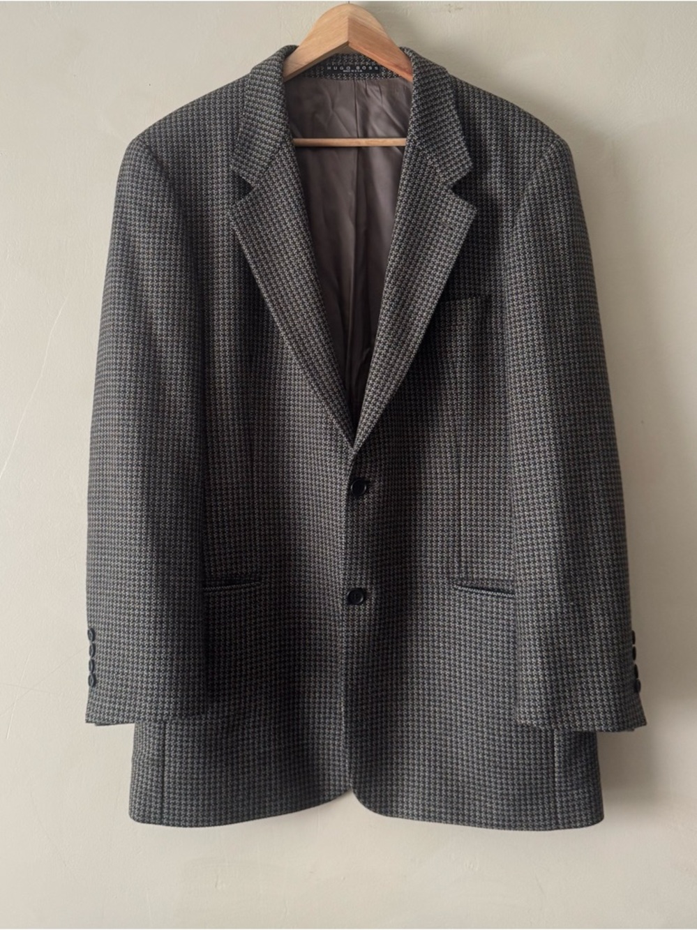 Hugo Boss Gray Houndstooth Sport Coat
